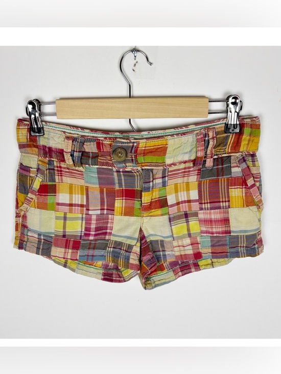 American Eagle Outfitters Pants - American Eagle Shorts Size 0 Madras Patch Work Y2K Preppy